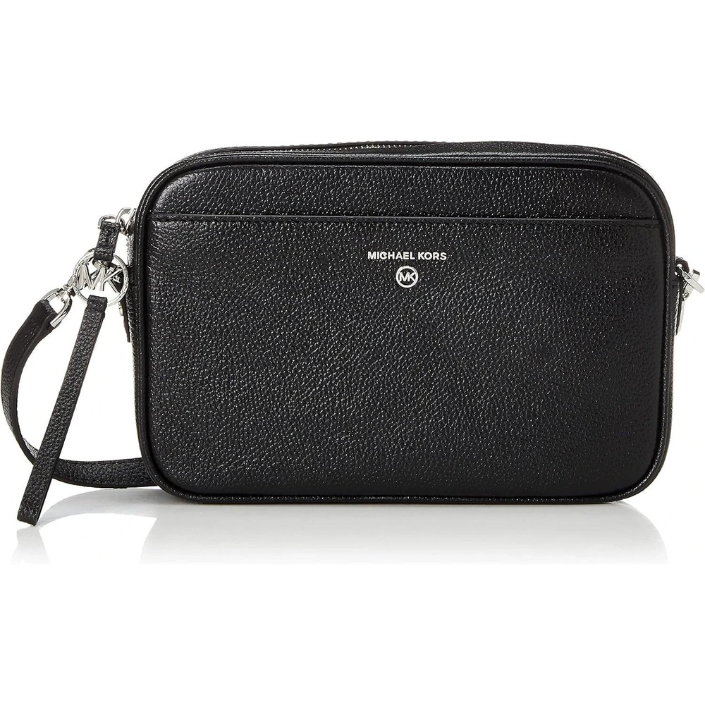 MICHAEL KORS Jet Set Charm East West leather small camera crossbody bag - BLACK